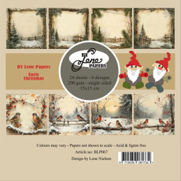 By Lene - Papirpakke 15x15 - Early Christmas - BLP067