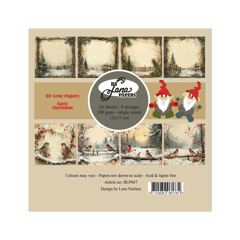 By Lene - Papirpakke 15x15 - Early Christmas - BLP067