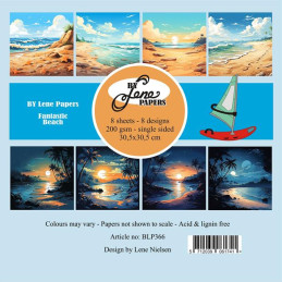 By Lene - Papirpakke 30x30 - Fantastic Beach - BLP366