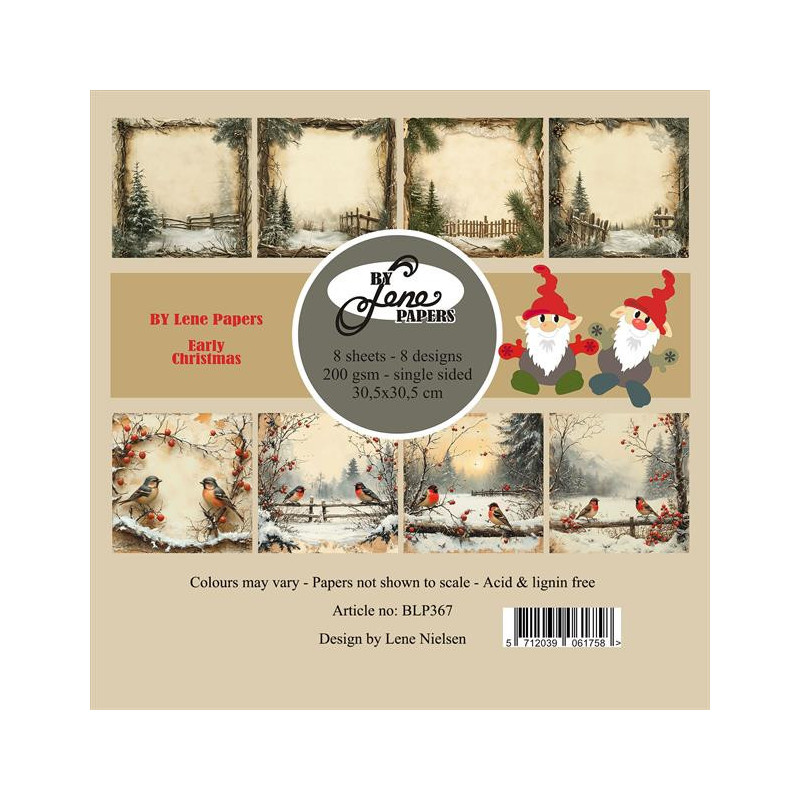 By Lene - Papirpakke 30x30 - Early Christmas - BLP367