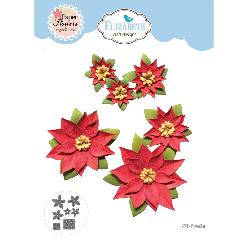 Elizabeth Craft Designs - Paper Flowers - Poinsettia