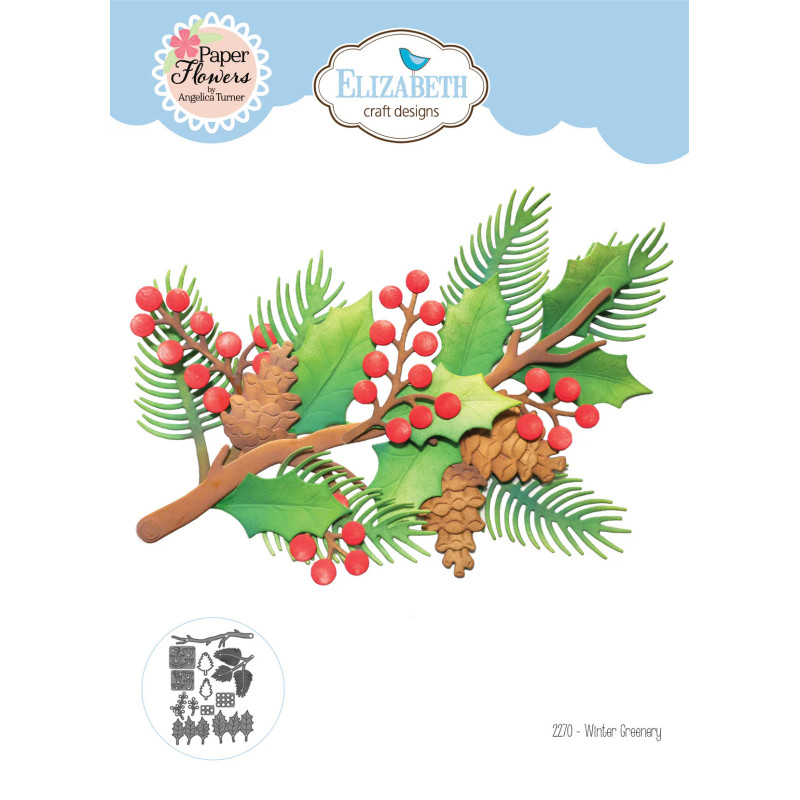 Elizabeth Craft Designs - Paper Flowers - Winter Greenery