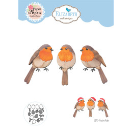 Elizabeth Craft Designs - Paper Flowers - Festive Robin
