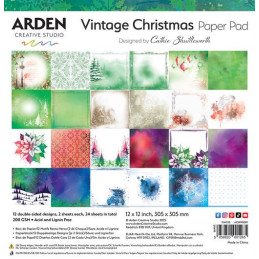 Arden Creative Studio - Papirblok 30x30 - Vintage Christmas