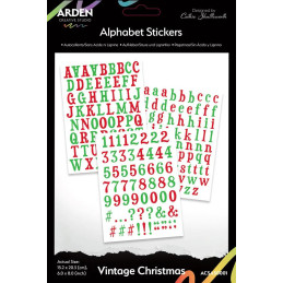 Arden Creative Studio - Stickers - Alphabet - Vintage Christmas