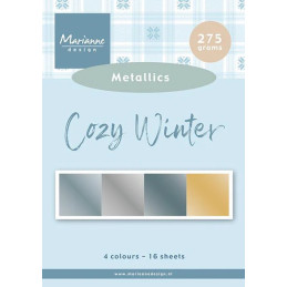 Marianne Design - Papirblok A5 - Cozy Winter - Metallics - PK9214