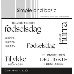 Simple And Basic - Stempel - Fødselsdag - SBC209