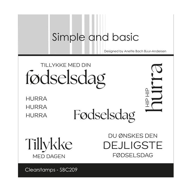 Simple And Basic - Stempel - Fødselsdag - SBC209