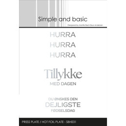 Simple And Basic - Press Plate/Hot Foil Plate - Hurra