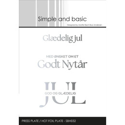 Simple And Basic - Press Plate/Hot Foil Plate - Glædelig Jul