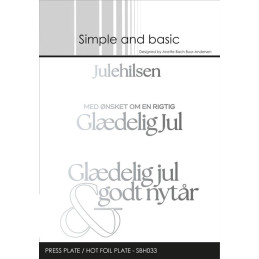 Simple And Basic - Press Plate/Hot Foil Plate - Julehilsen