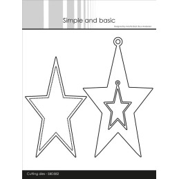 Simple And Basic - Oblong Stars w/Tag 1 - SBD582