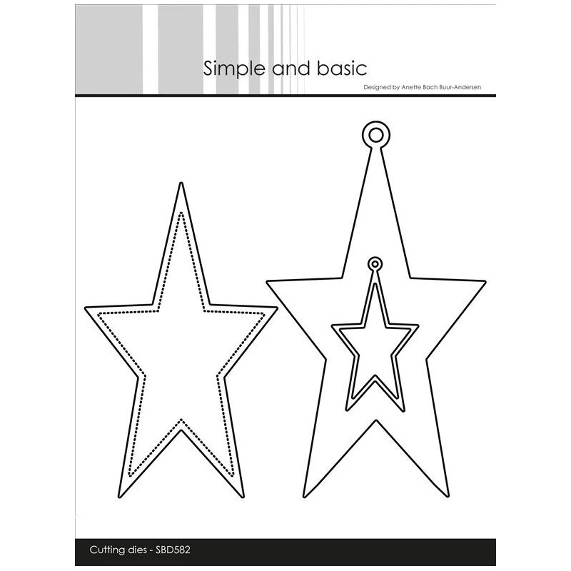 Simple And Basic - Oblong Stars w/Tag 1 - SBD582