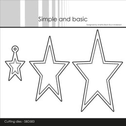 Simple And Basic - Oblong Stars w/Tag 2 - SBD583