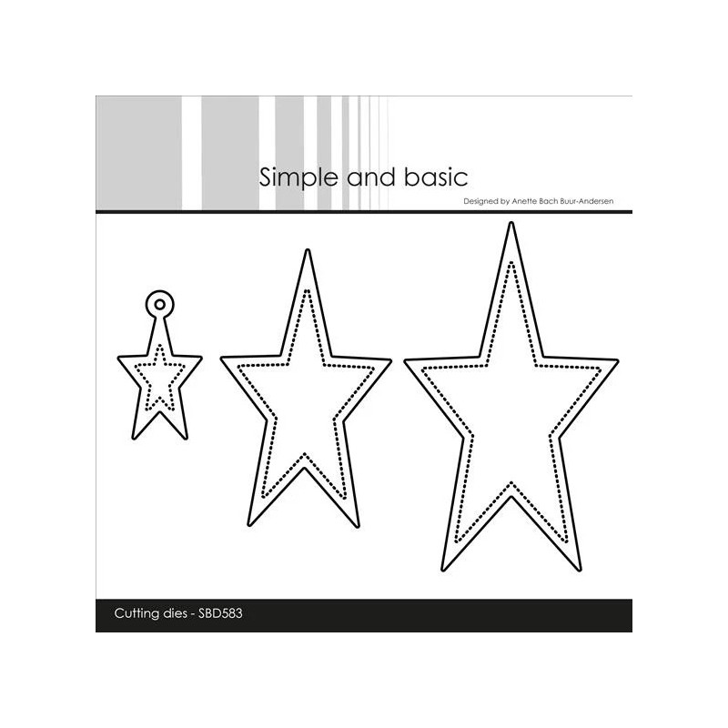 Simple And Basic - Oblong Stars w/Tag 2 - SBD583