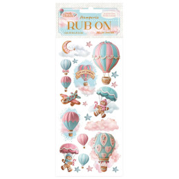 Stamperia - Rub-On - Candy Christmas - Air Balloons - DFLRB172