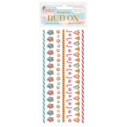 Stamperia - Rub-On - Candy Christmas - Stripes - DFLRB177