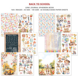 Ciao Bella - Junk Journal Ephemera Book A4 - Back To School