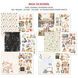 Ciao Bella - Junk Journal Ephemera Book A4 - Back To School
