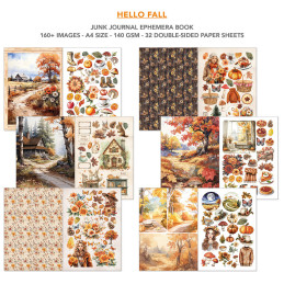 Ciao Bella - Junk Journal Ephemera Book A4 - Hello Fall