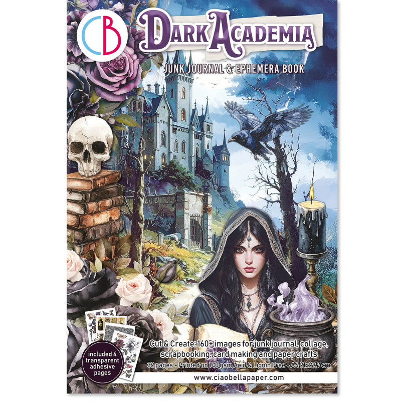Ciao Bella - Junk Journal Ephemera Book A4 - Dark Academia