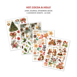Ciao Bella - Junk Journal Ephemera Book A4 - Hot Cocoa & Holly