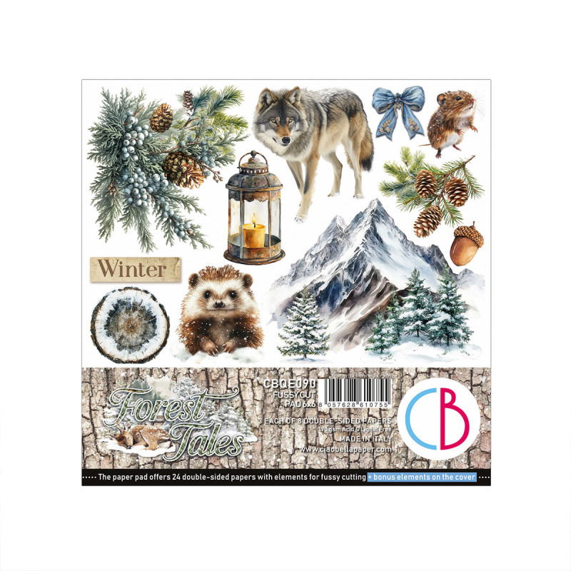 Ciao Bella - Papirpakke 6x6 - Fussy Cut - Forest Tales
