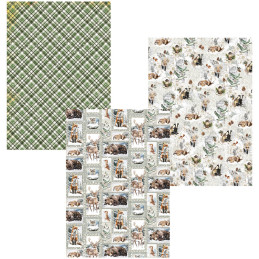 Ciao Bella - Papir/Vellum A4 - Deluxe Paper Silver & Vellum Mix - Forest Tales