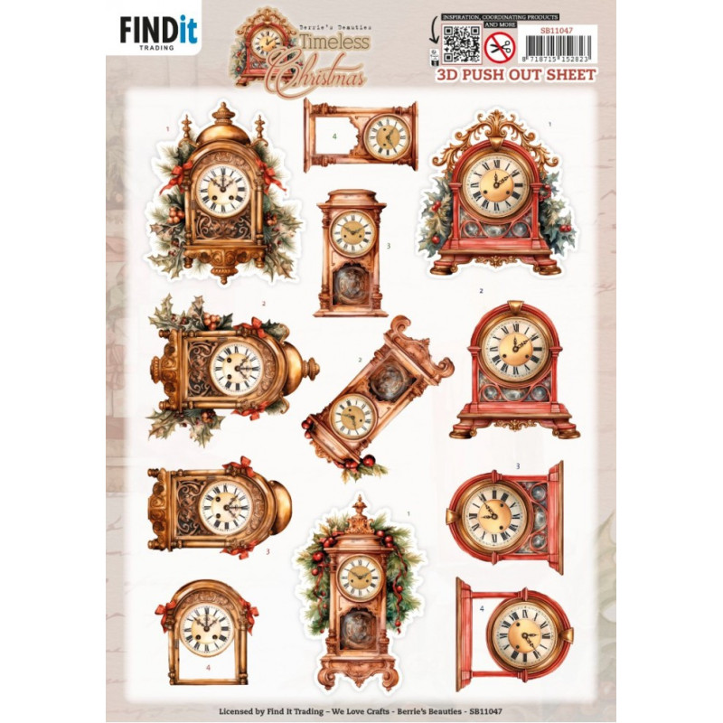 Pushout - Berries Beauties - Timeless Christmas - Timeless Clock - SB11047