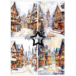 Paper Favourites - Papirpakke A6 - Christmas Main Street - PFA589