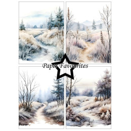 Paper Favourites - Papirpakke A6 - Frosty Winter - PFA590