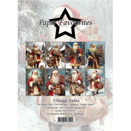 Paper Favourites - Papirpakke A6 - Vintage Santa - PFA591