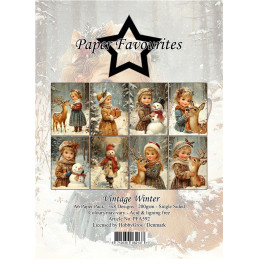 Paper Favourites - Papirpakke A6 - Vintage Winter - PFA592