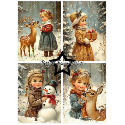 Paper Favourites - Papirpakke A6 - Vintage Winter - PFA592