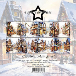 Paper Favourites - Papirpakke 15x15 - Christmas Main Street - PF548