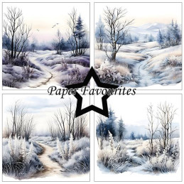 Paper Favourites - Papirpakke 15x15 - Frosty Winter - PF549