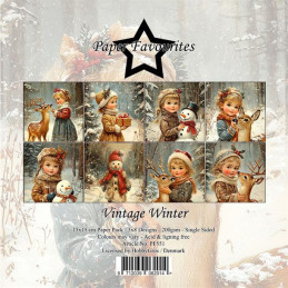 Paper Favourites - Papirpakke 15x15 - Vintage Winter - PF551
