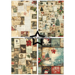 Paper Favourites - Papirpakke A5 - Christmas Collage - PFA189