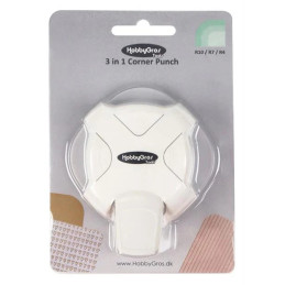 HobbyGros Tools - 3 In 1 Corner Punch Round