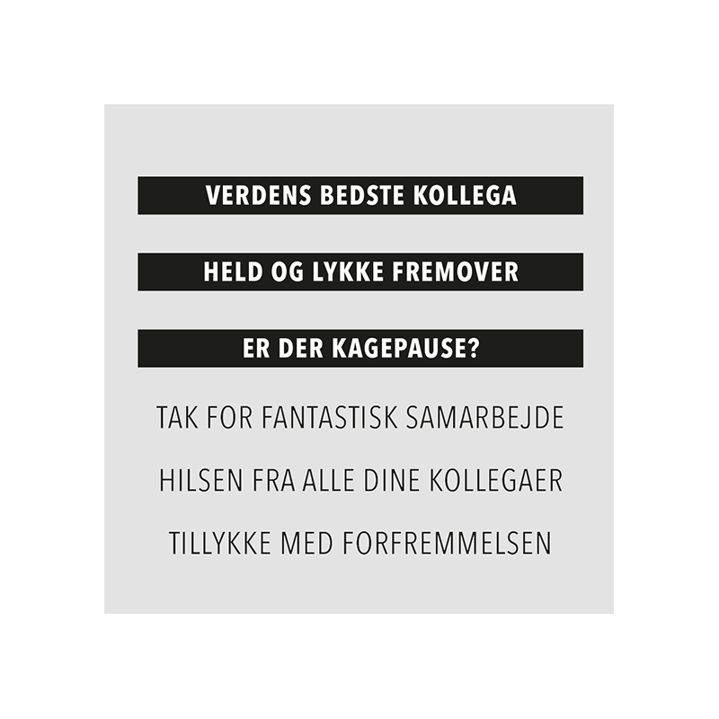 Design5 - Stempel - Verdens Bedste Kollega - D500225C