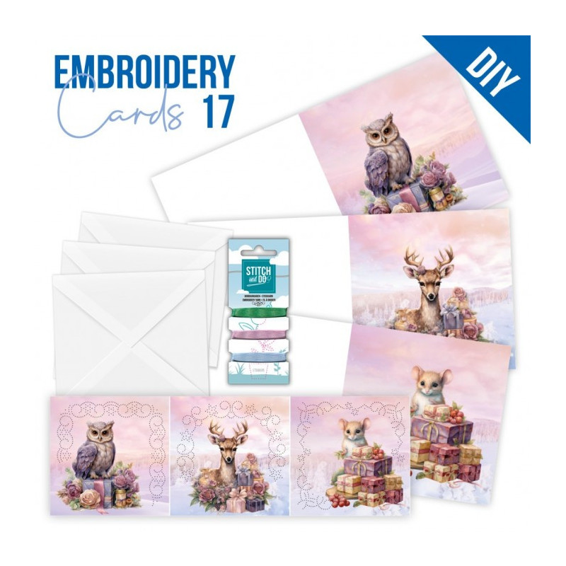 Stitch And Do Cards 17 - Pastel Purple Christmas