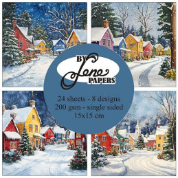 By Lene - Papirpakke 15x15 - Winter City - BLP068