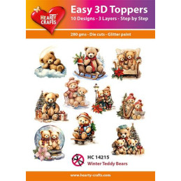 Easy 3D Toppers - Winter Teddy Bears