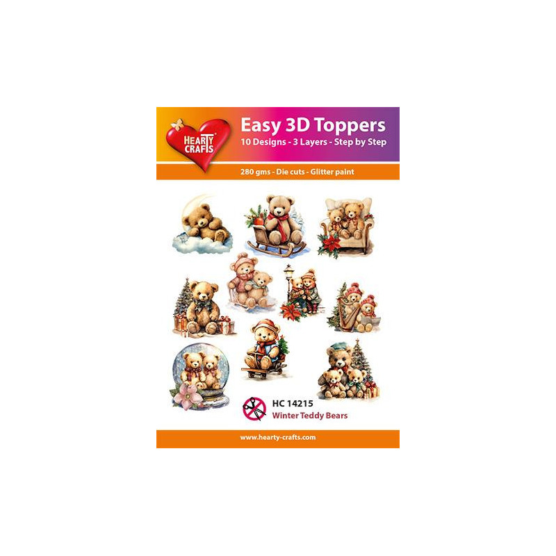 Easy 3D Toppers - Winter Teddy Bears