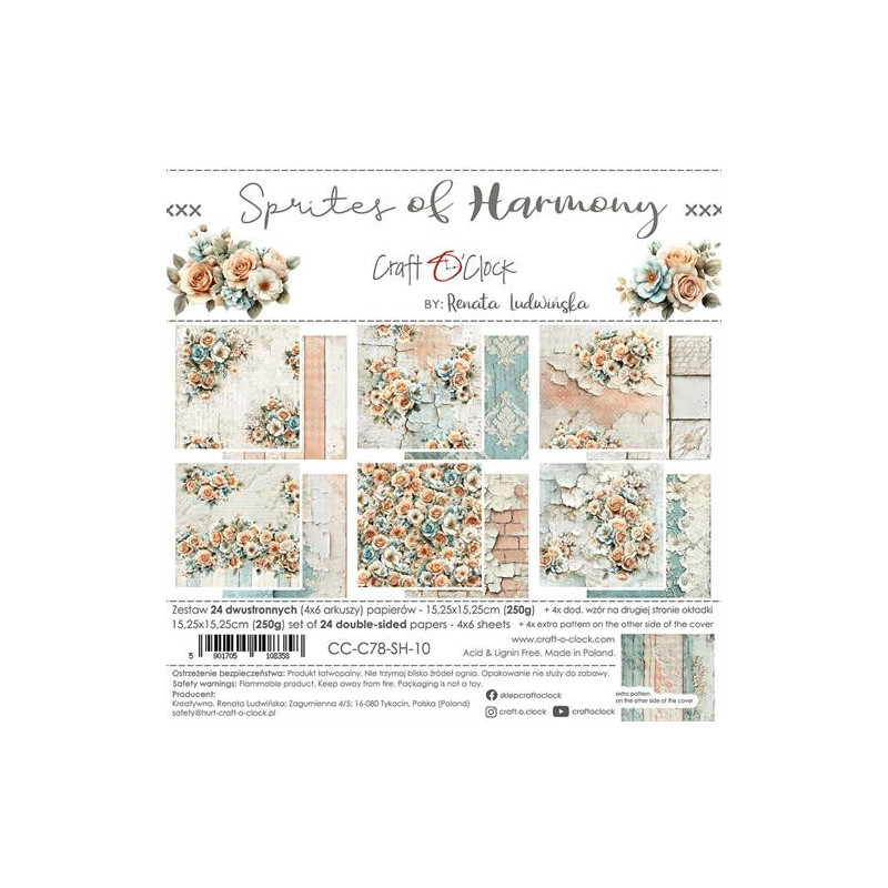 Craft O'Clock - Papirpakke 15x15 - Sprites Of Harmony