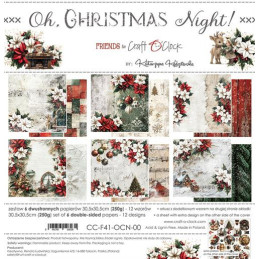 Craft O'Clock - Papirpakke 30x30 - Oh Christmas Night