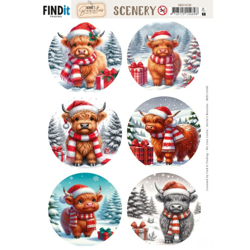 Pushout - Berries Beauties - Scenery - Festive Cows Round - BBSC10106
