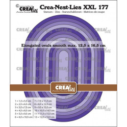 CREAlies - Crea-Nest-Lies XXL No. 177 - Elongated Ovals Smooth - CLNestXXL177