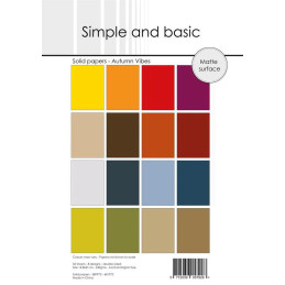 Simple And Basic - Papirpakke A5 - Solid Papers - Autumn Vibes - SBP972