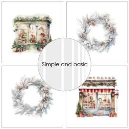 Simple And Basic - Papirpakke 15x15 - Christmas - SBP554